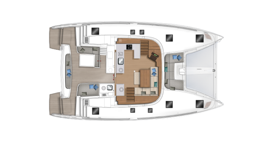 Lagoon 46 for Sale in Greece - Boat Interior Layout
