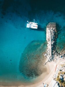 outdoor sports activities itinerary in the ionian while sailing
