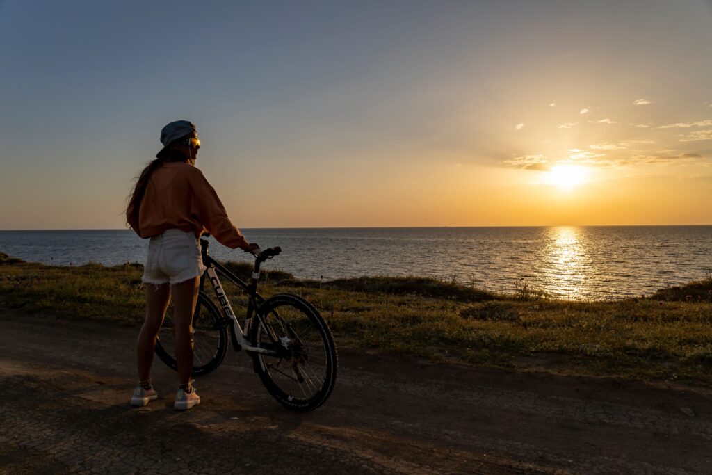 cycling after sailing with ionian catamarans