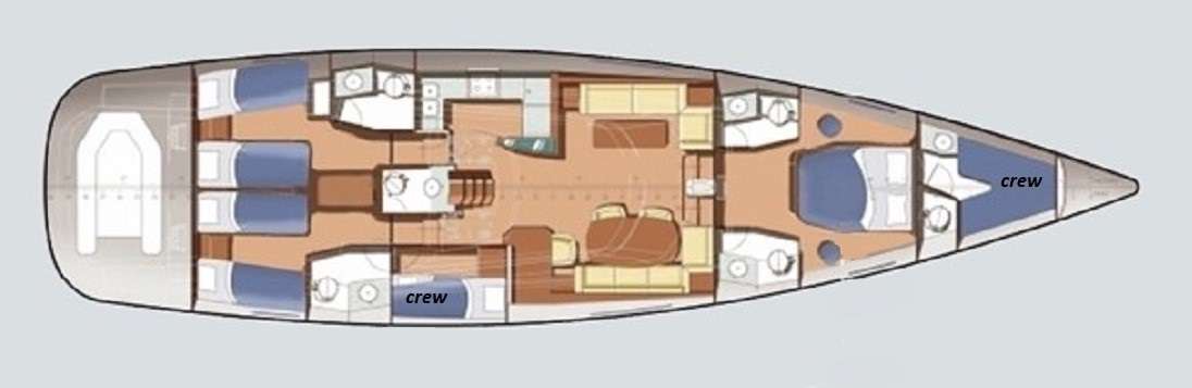 SHOOTING STAR - Boat Interior Layout
