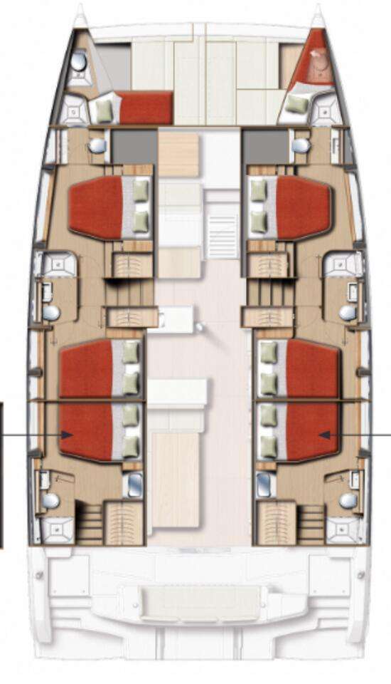KOS 52.CAT2 - Boat Interior Layout