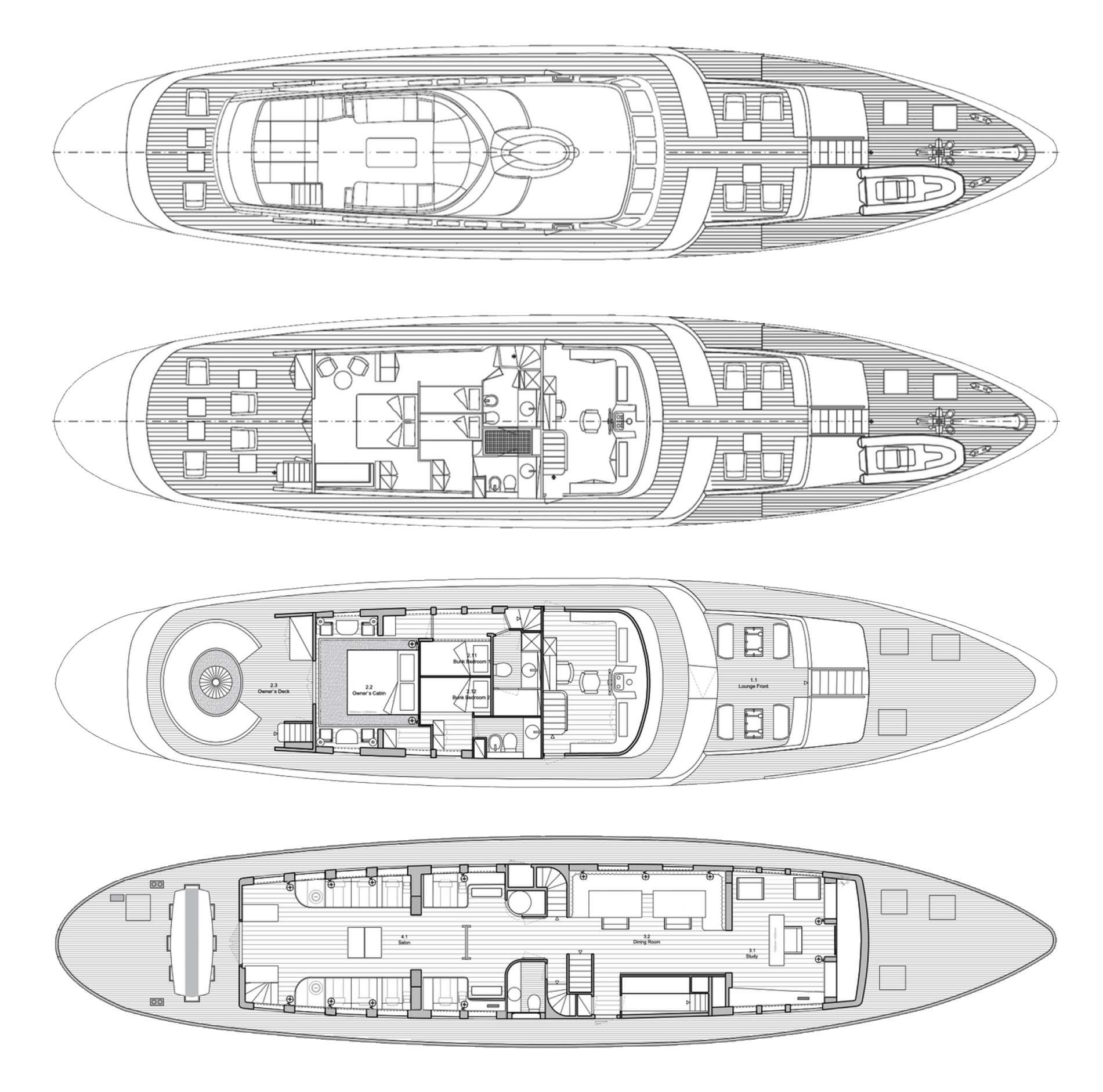 SOUNION II - Boat Interior Layout