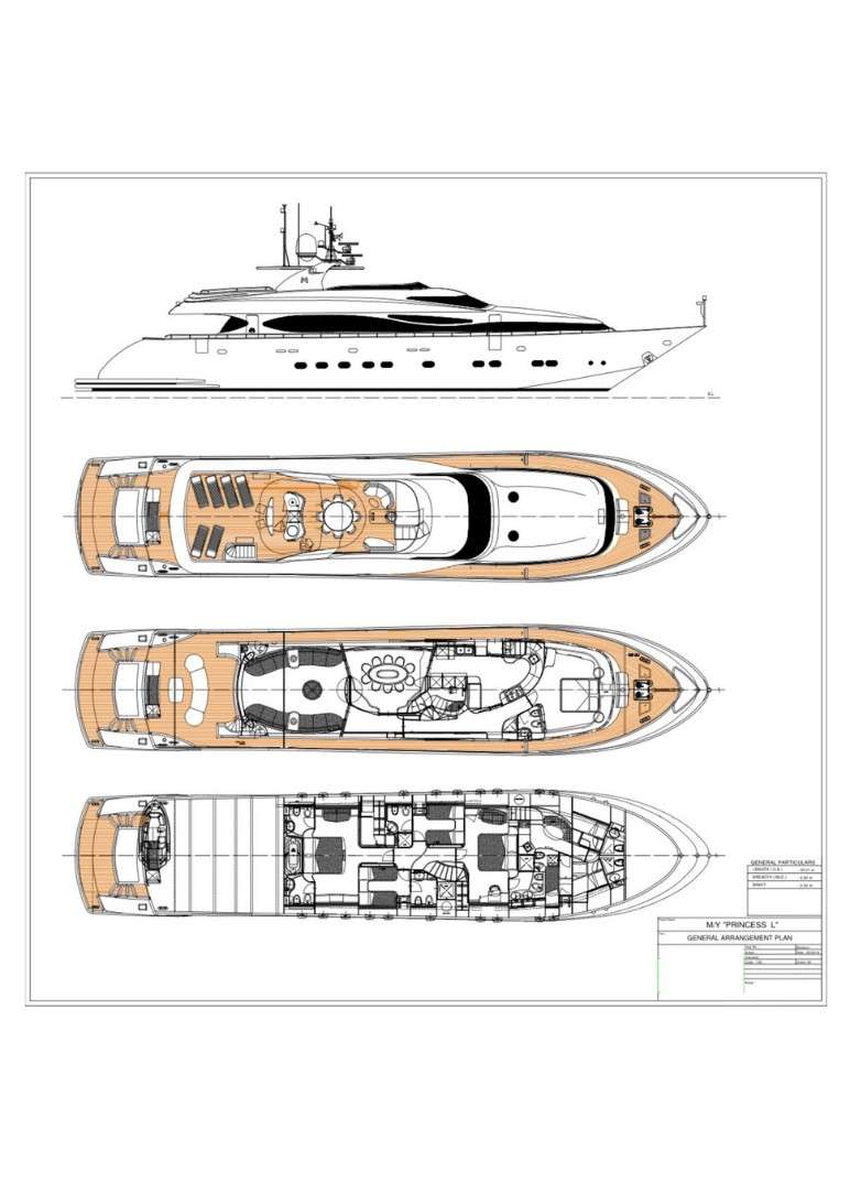 PRINCESS L - Boat Interior Layout