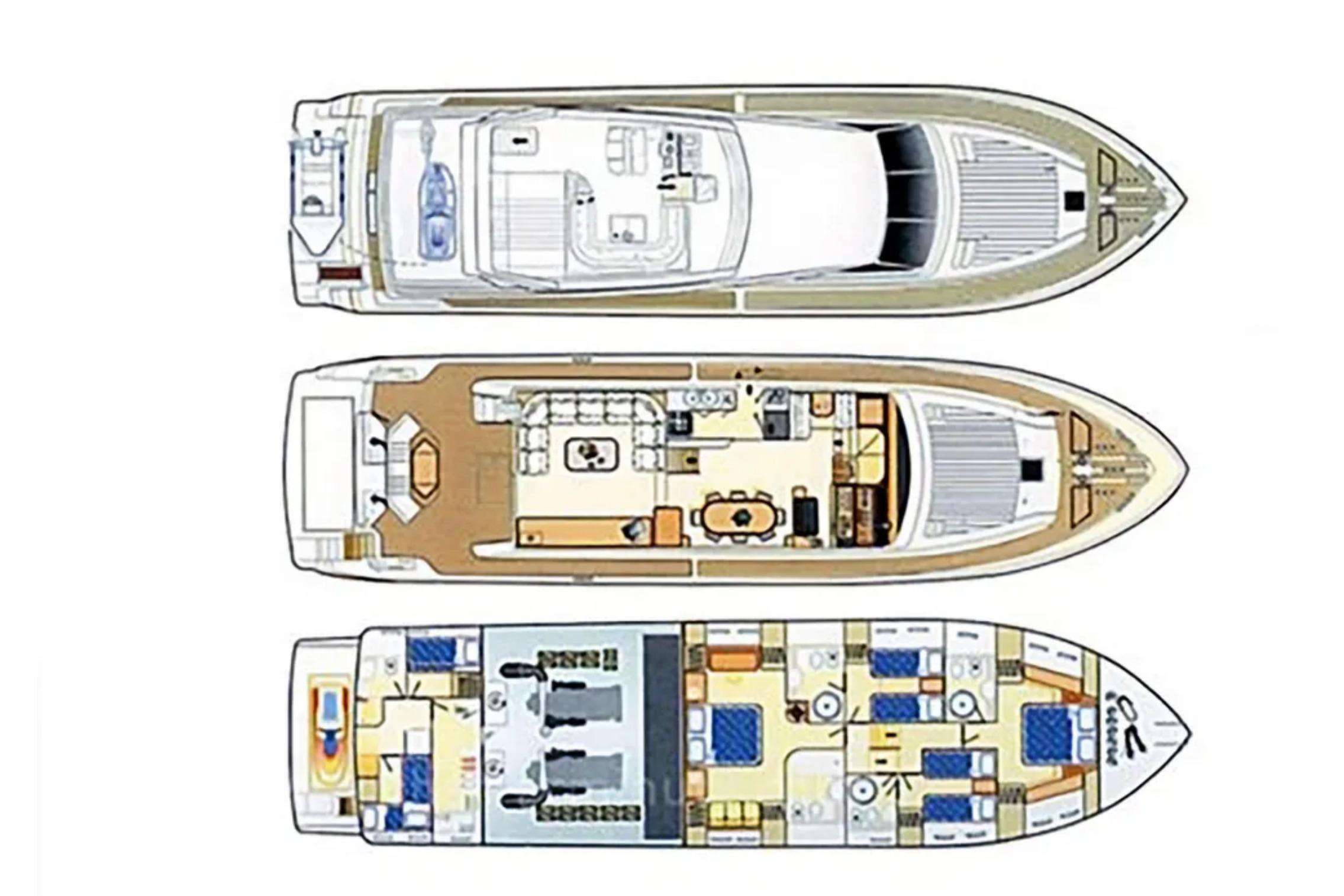 LUNA ROSSA - Boat Interior Layout