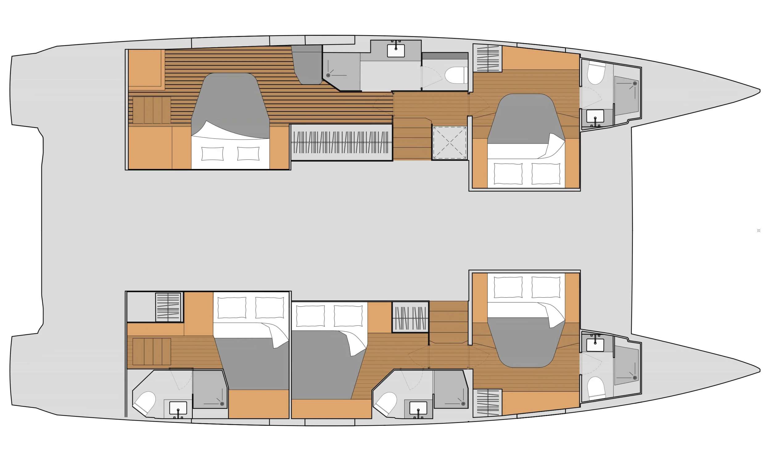 BLUE ONE - Boat Interior Layout