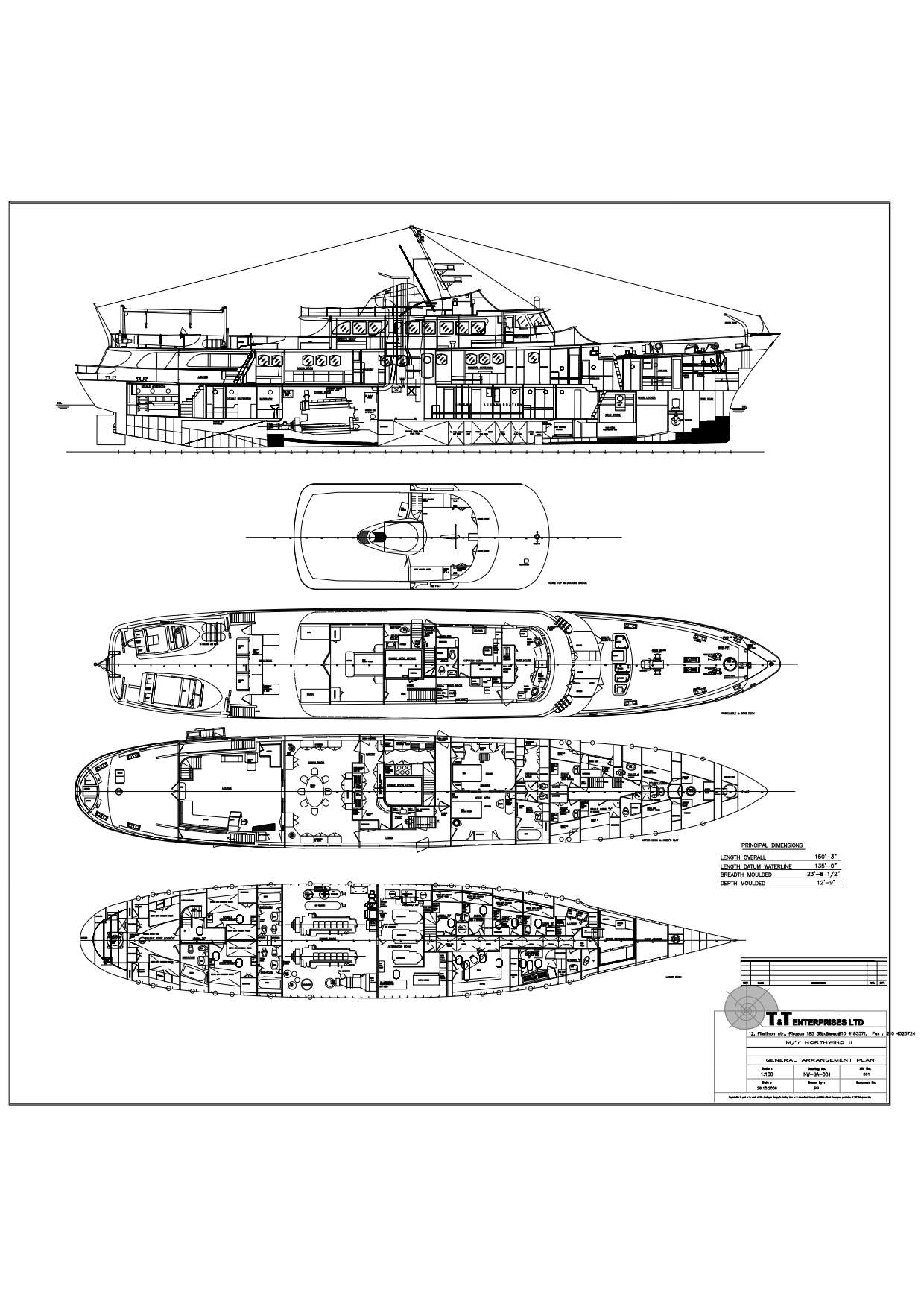 NORTHWIND II - Boat Interior Layout