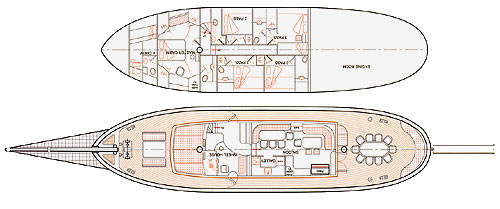 LIANA H - Boat Interior Layout
