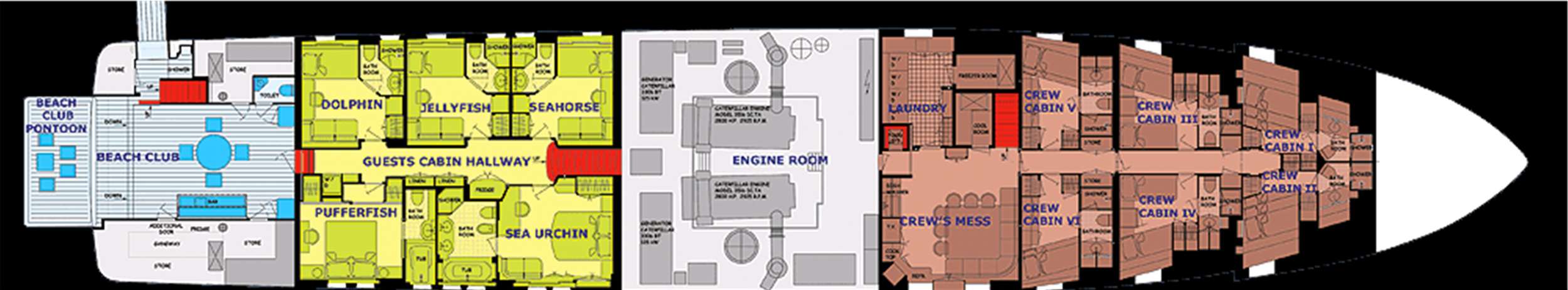PEGASUS - Boat Interior Layout