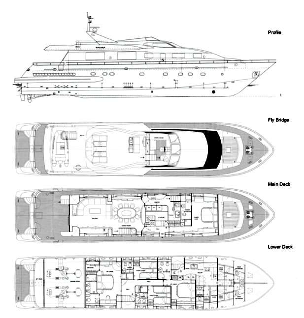 FALCON ISLAND - Boat Interior Layout