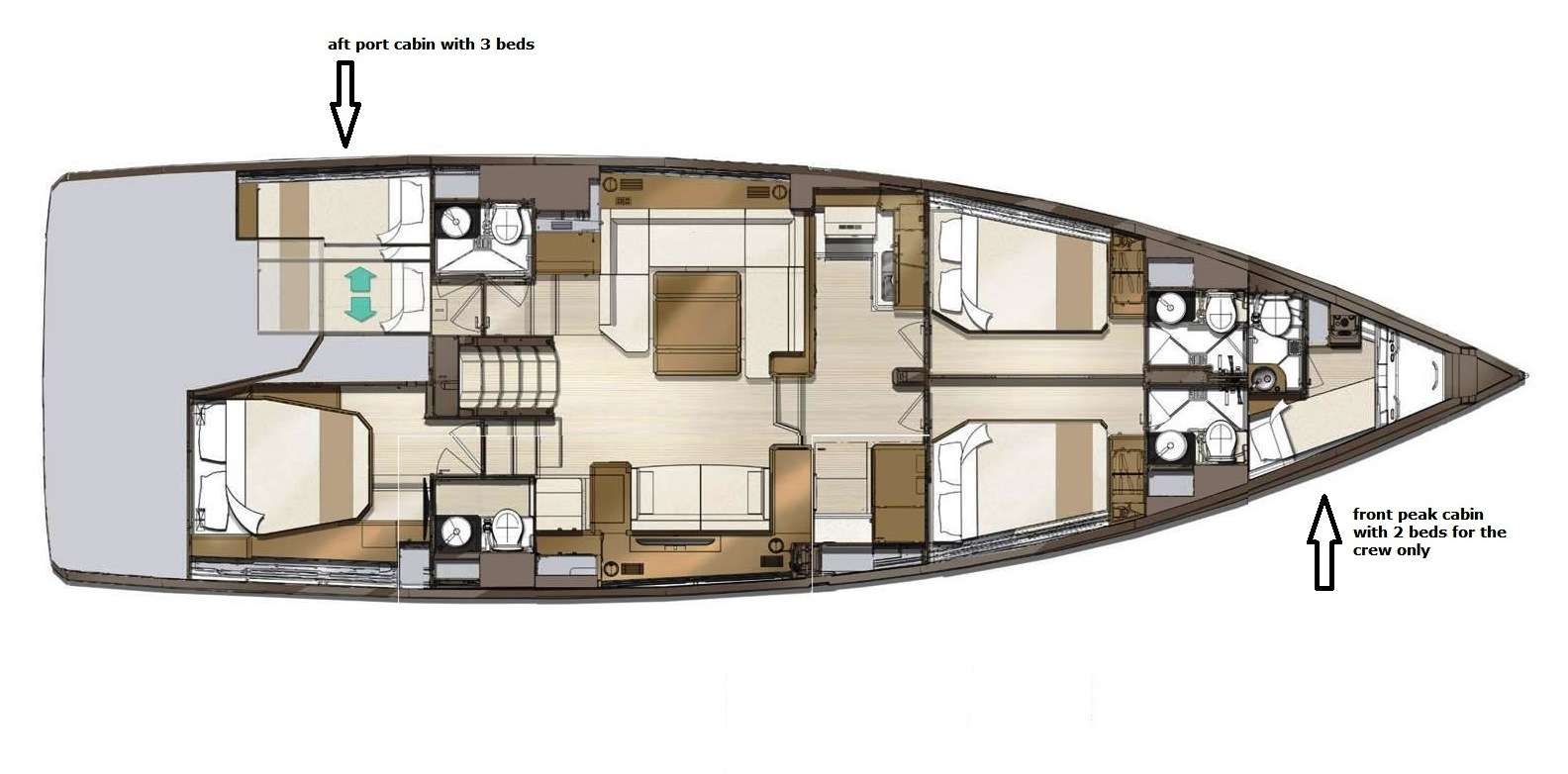 EUPHORIA - Boat Interior Layout