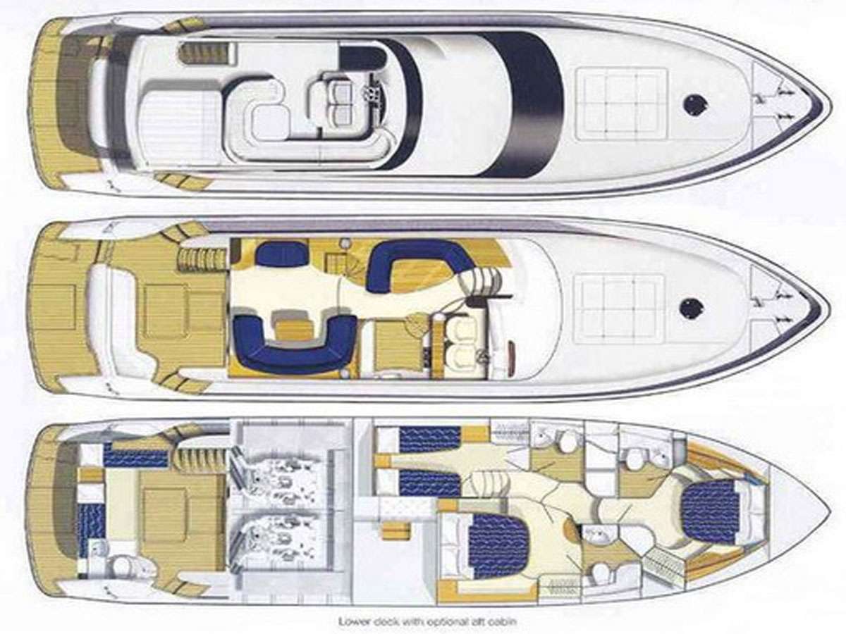 PRINCESS 61 - Boat Interior Layout