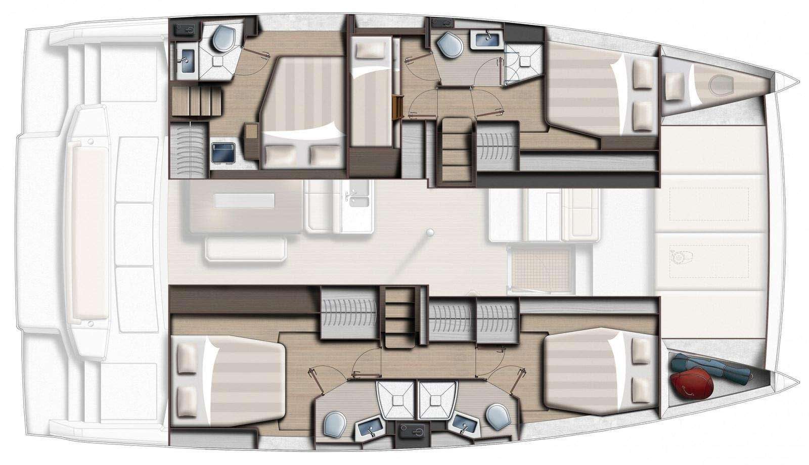Kos 46.Cat12 - Boat Interior Layout