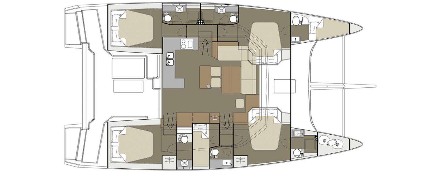 My Blue heaven - Boat Interior Layout