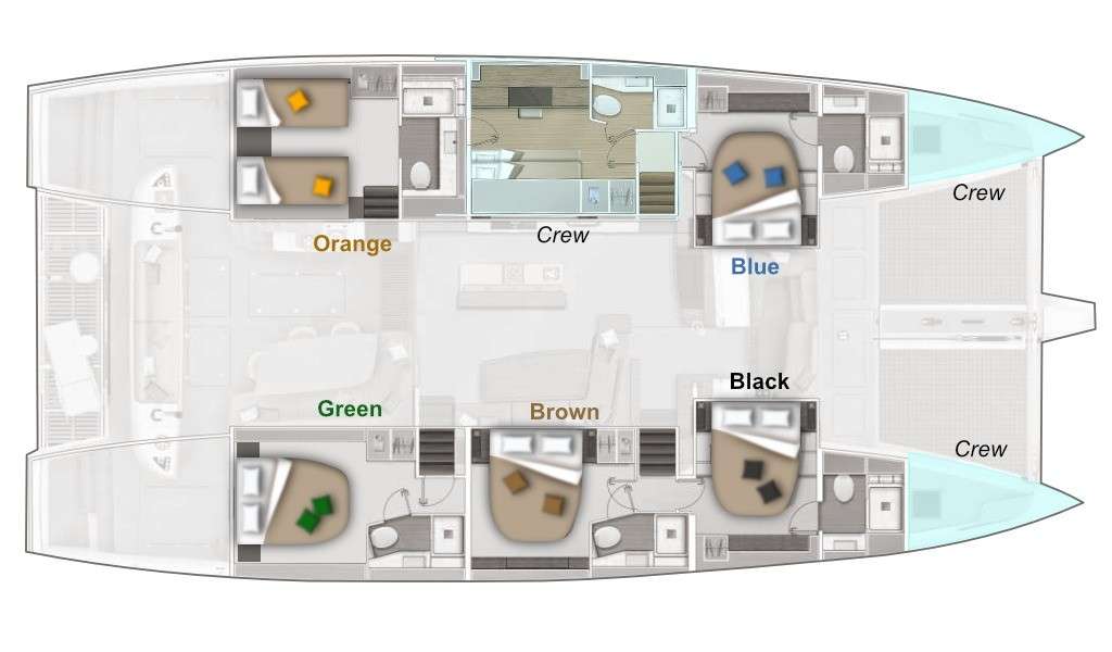WHITE CAPS - Boat Interior Layout