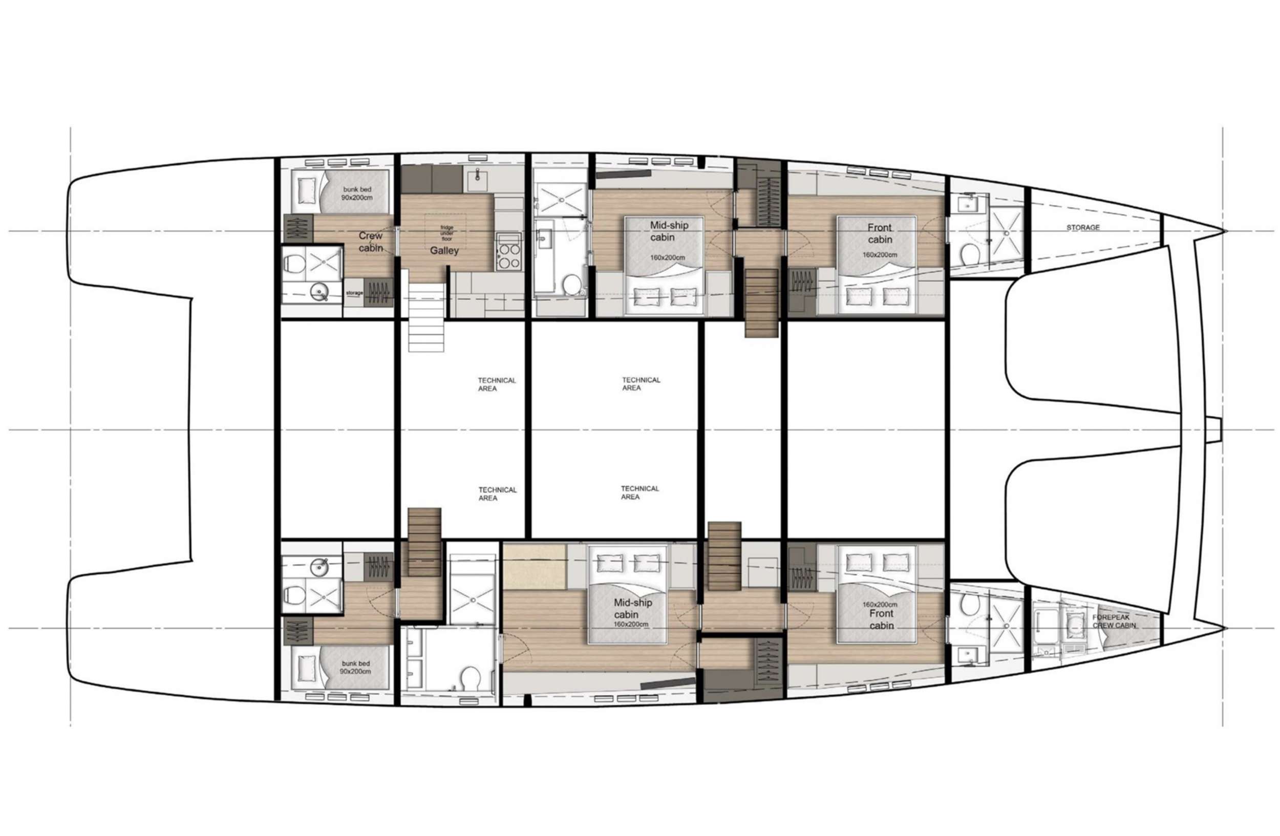 ABOVE & BEYOND - Boat Interior Layout