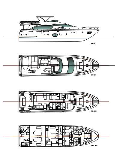 LA FENICE - Boat Interior Layout