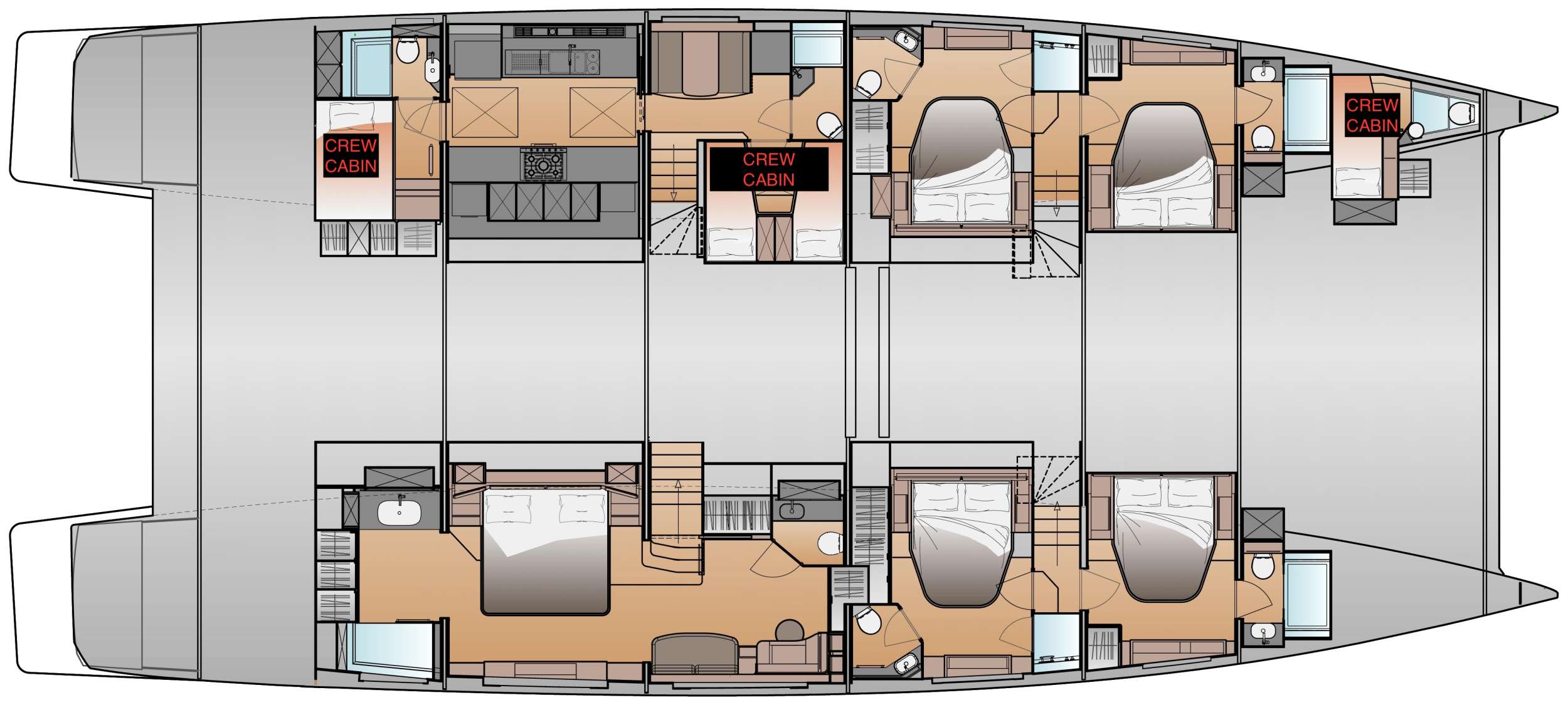 AD ASTRA 80 - Boat Interior Layout