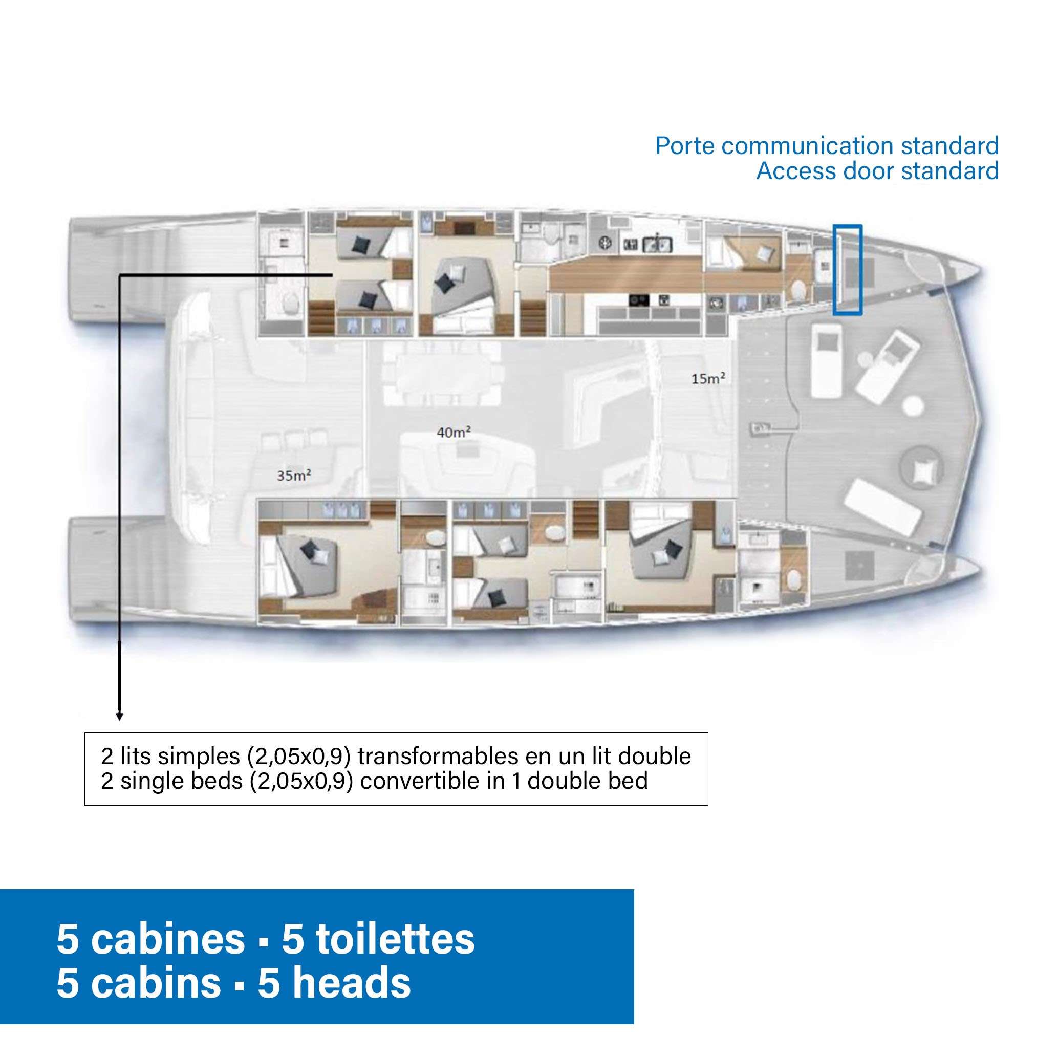 CRAZY HORSE - Boat Interior Layout