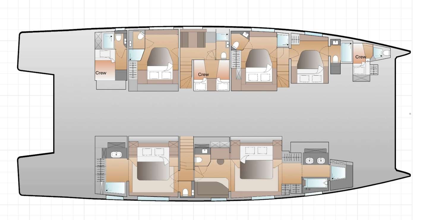 SERENISSIMA III - Boat Interior Layout