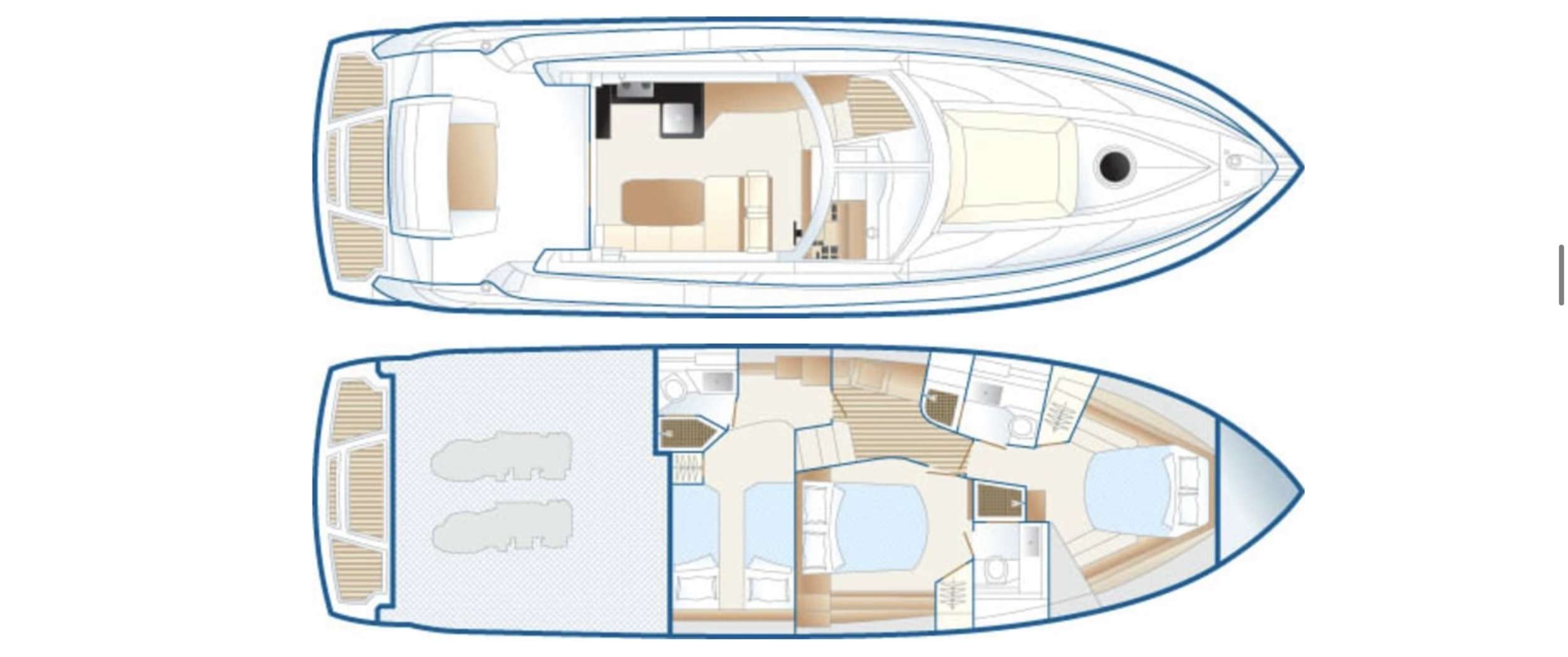 BLUE WATERS - Boat Interior Layout