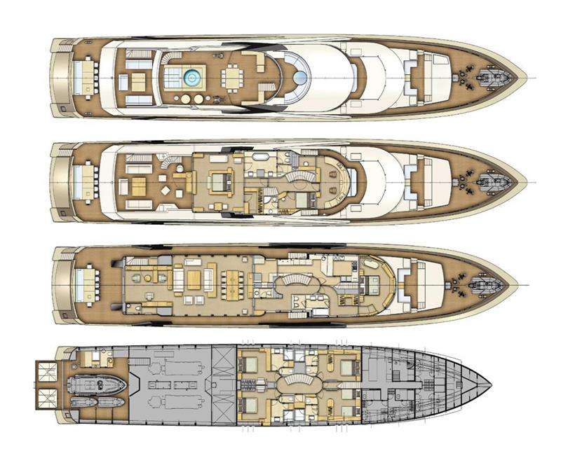 LA PELLEGRINA 1 - Boat Interior Layout
