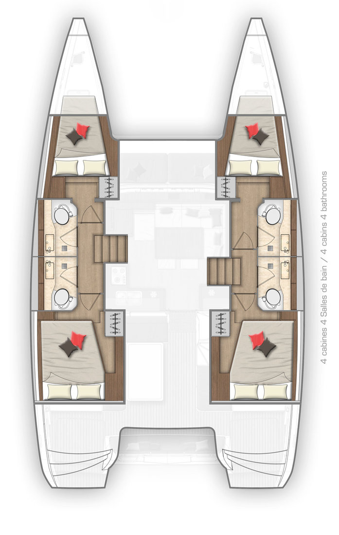 Chios – Lagoon 40 - Boat Interior Layout
