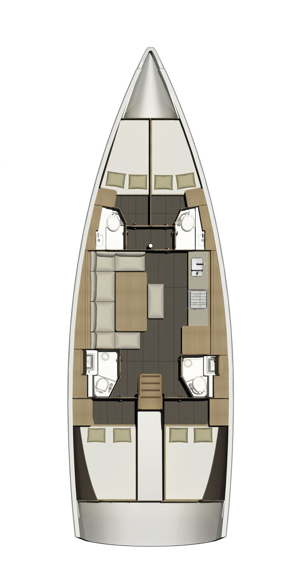 Elsa – Dufour 460 GL - Boat Interior Layout