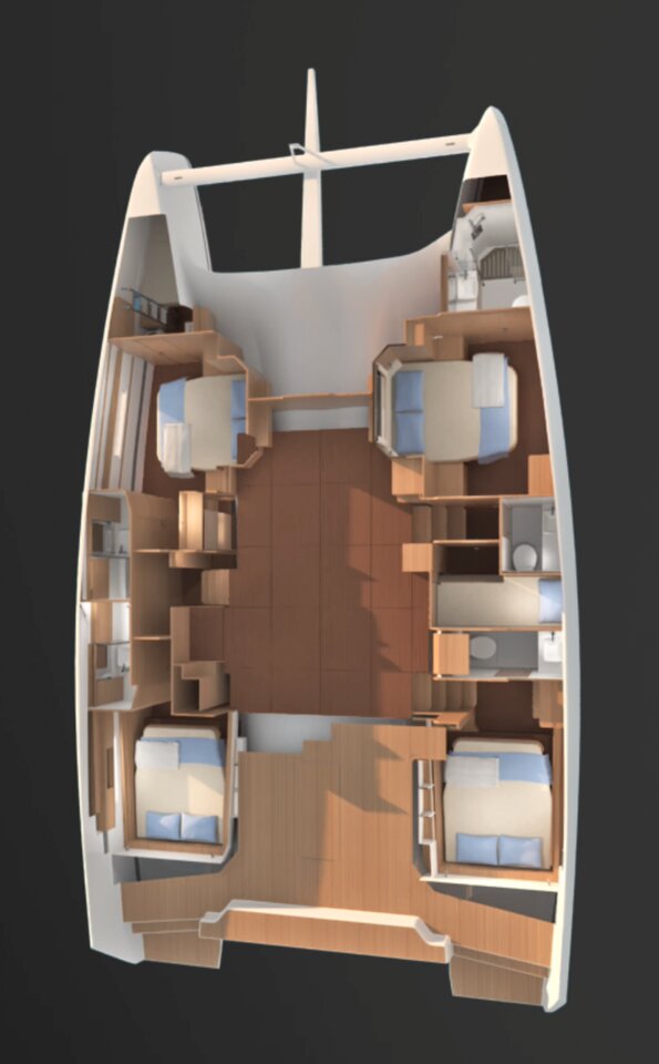 Orfeas – Dufour 48 - Boat Interior Layout