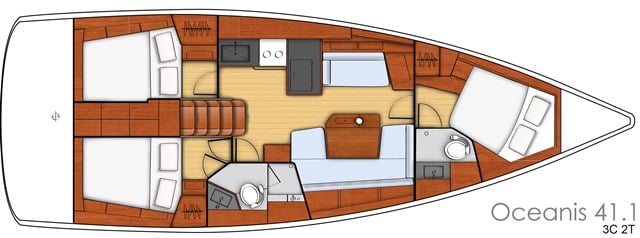 Peace – Oceanis 41.1 - Boat Interior Layout