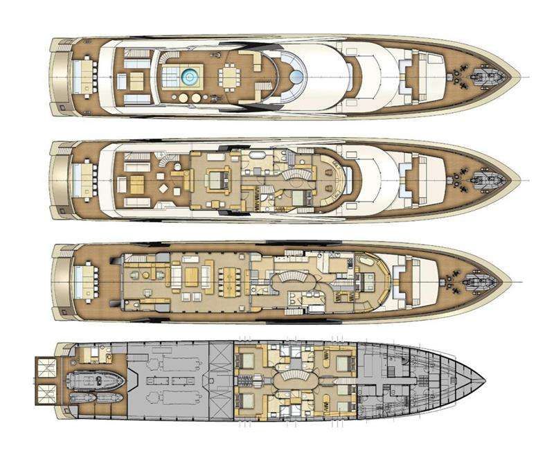 LA PELLEGRINA 1 - Boat Interior Layout