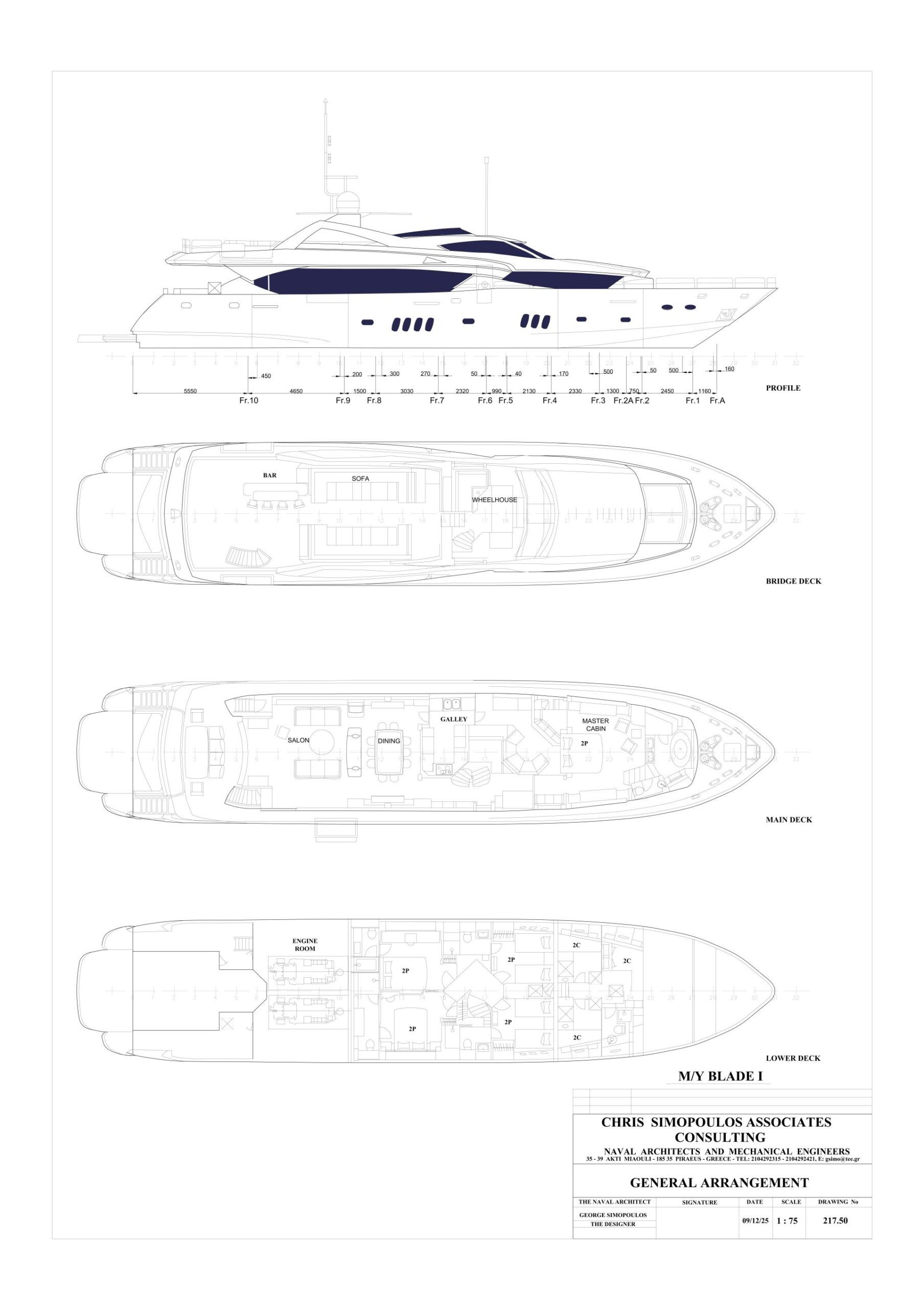BLADE I - Boat Interior Layout