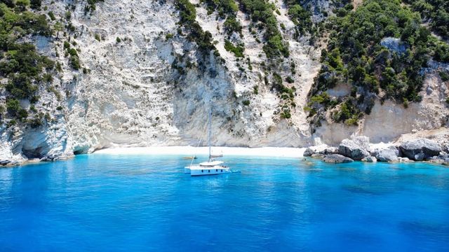 Anchoring in the Ionian Sea.